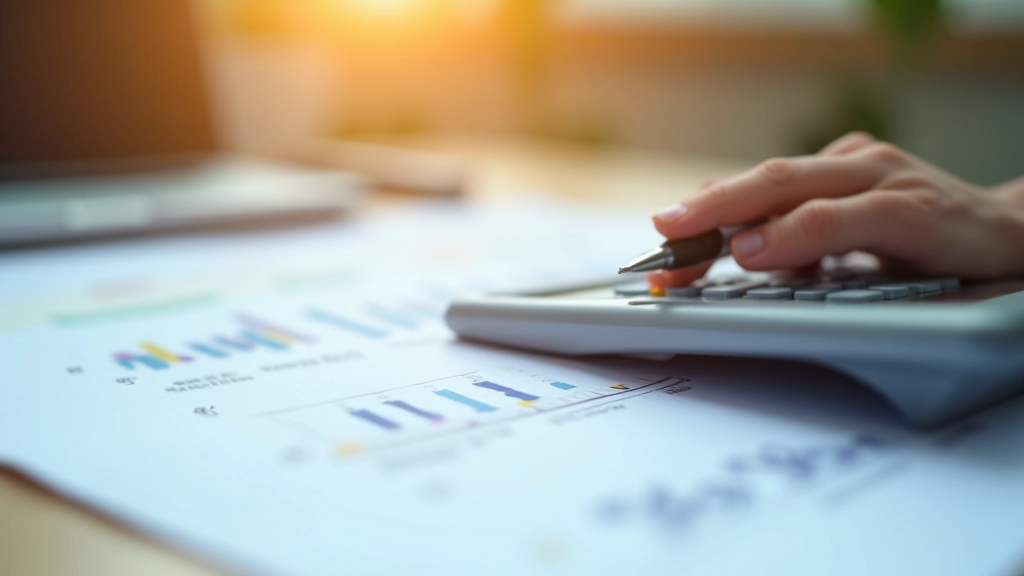 Kalkulačka a tužka na papíru s matematickými výpočty